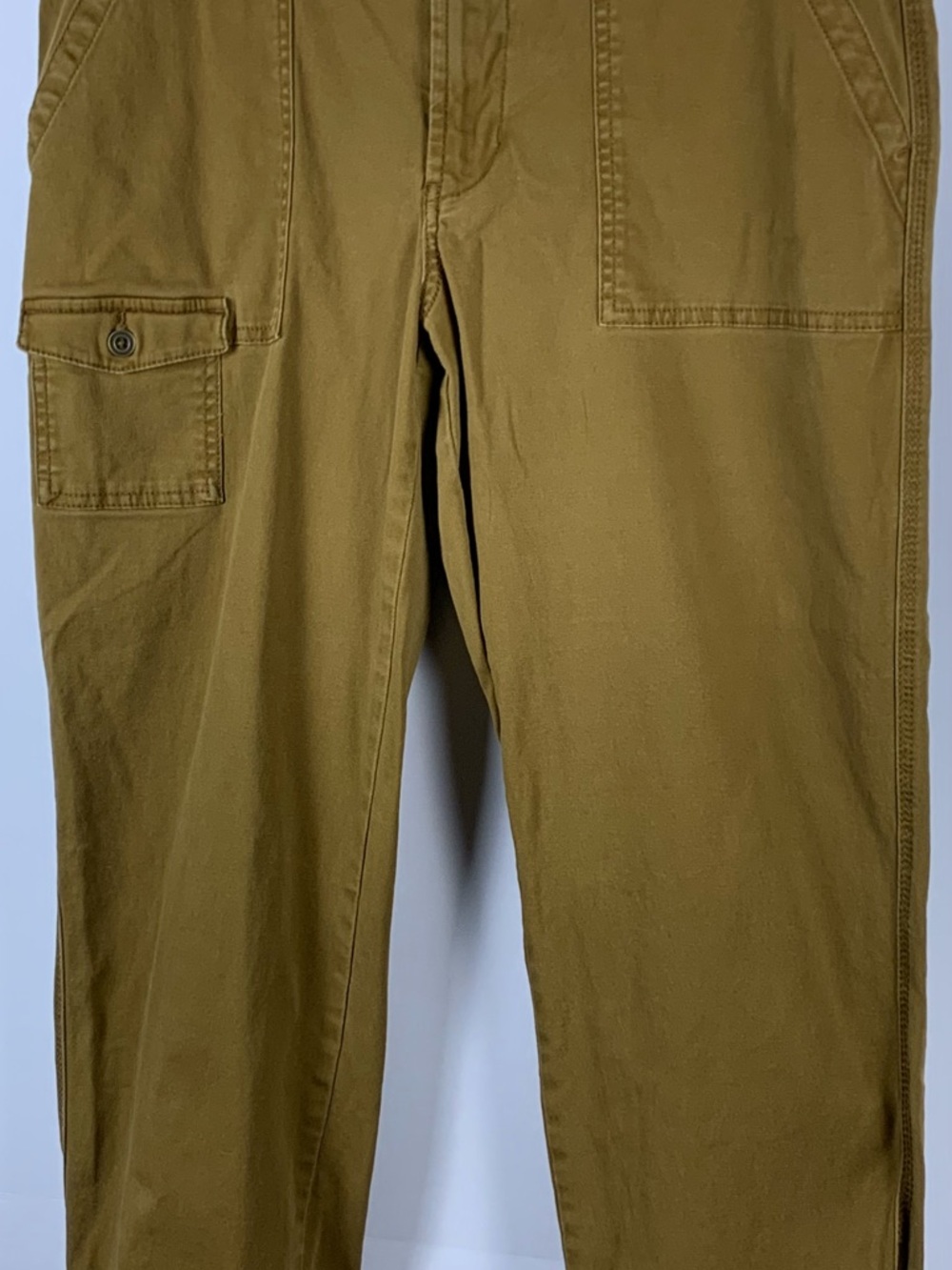 Time & Tru Cargo Pants Womens 16 Brown Stretch Cotton Utility Casual Hiking